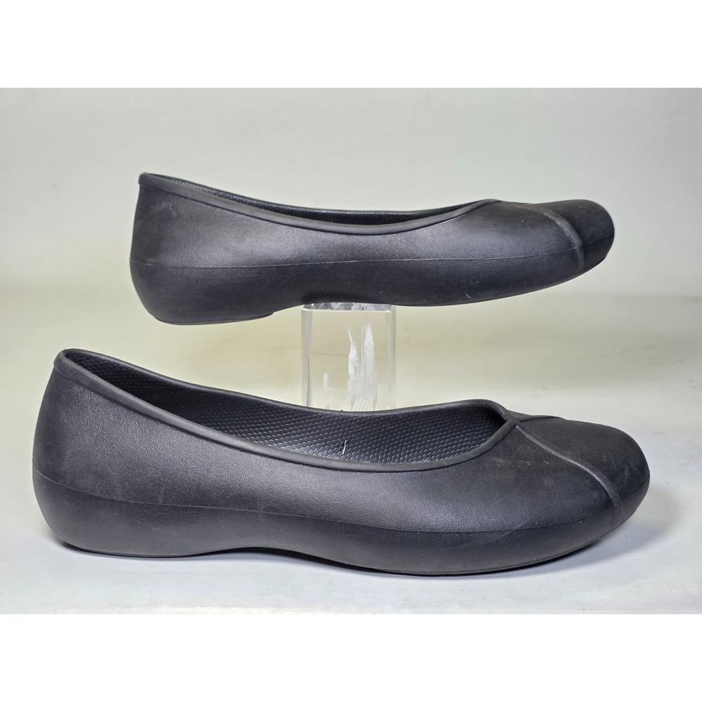 Crocs Olivia II Dual Women's Ballet Size 9 Black Faux Fur Lined Classic Shoes - Picture 3 of 9